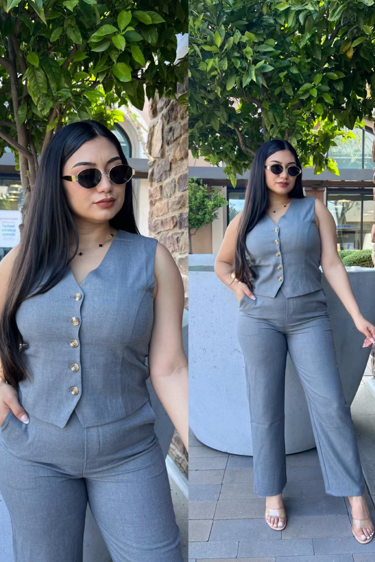 Sofi Button Front Vest Top