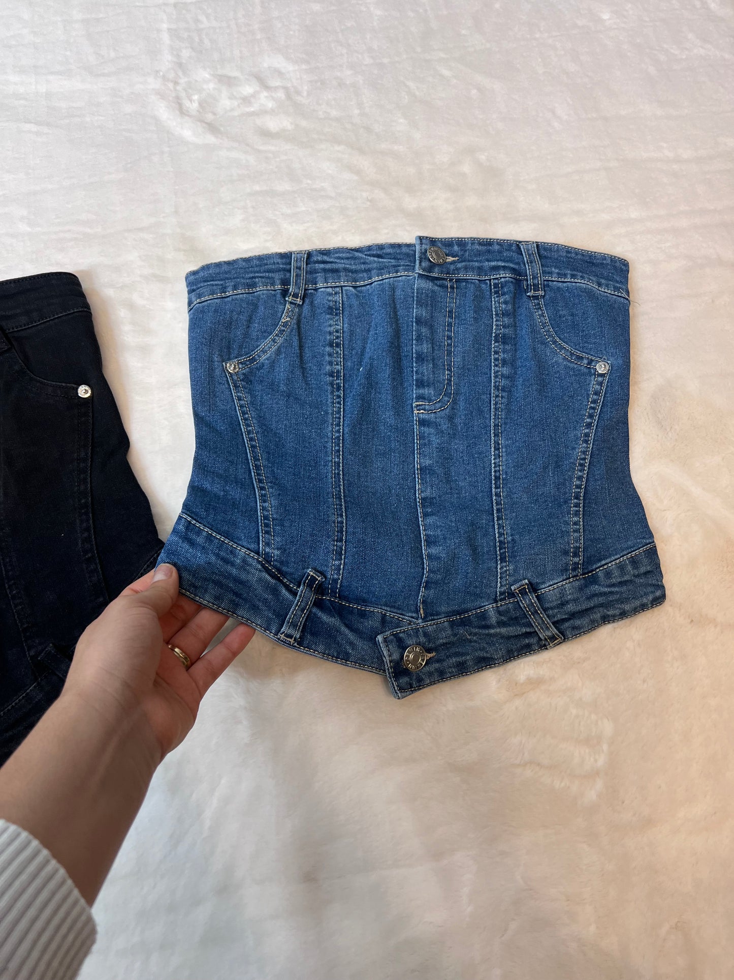 Ody Denim Top with Stretch