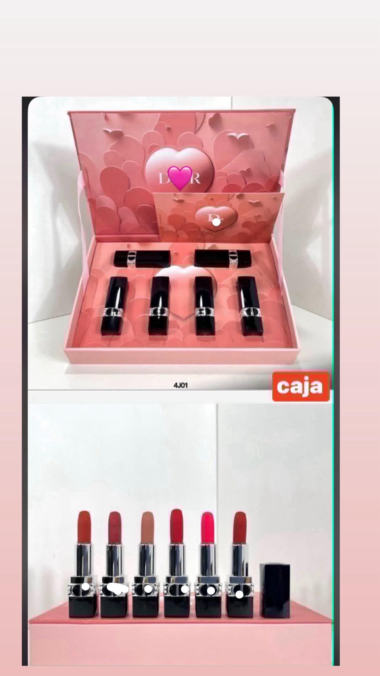 6 labiales caja con bolsita de regalo