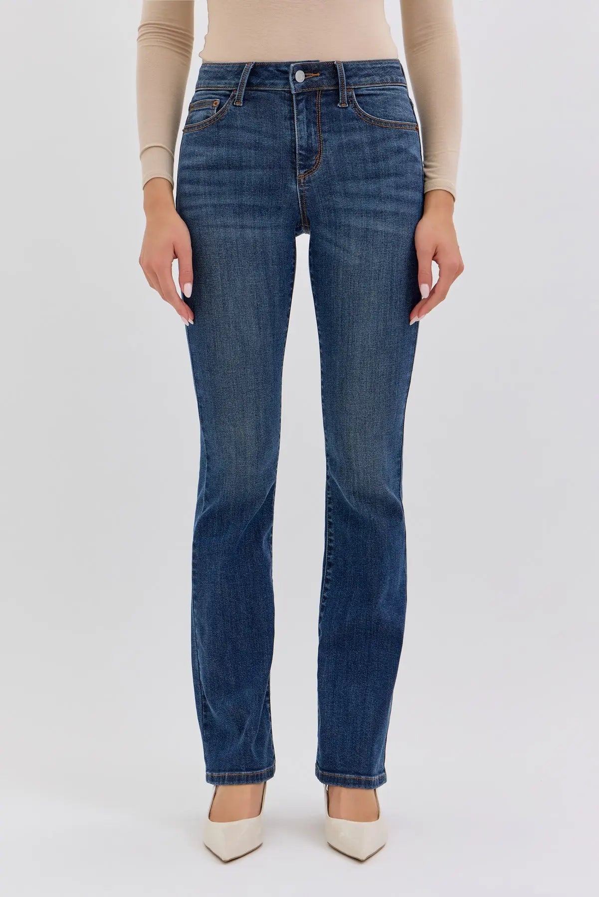 Karen Mid Rise Bootcut Jeans
