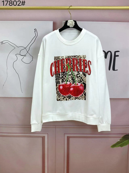 Cherry Print Sweater 17802