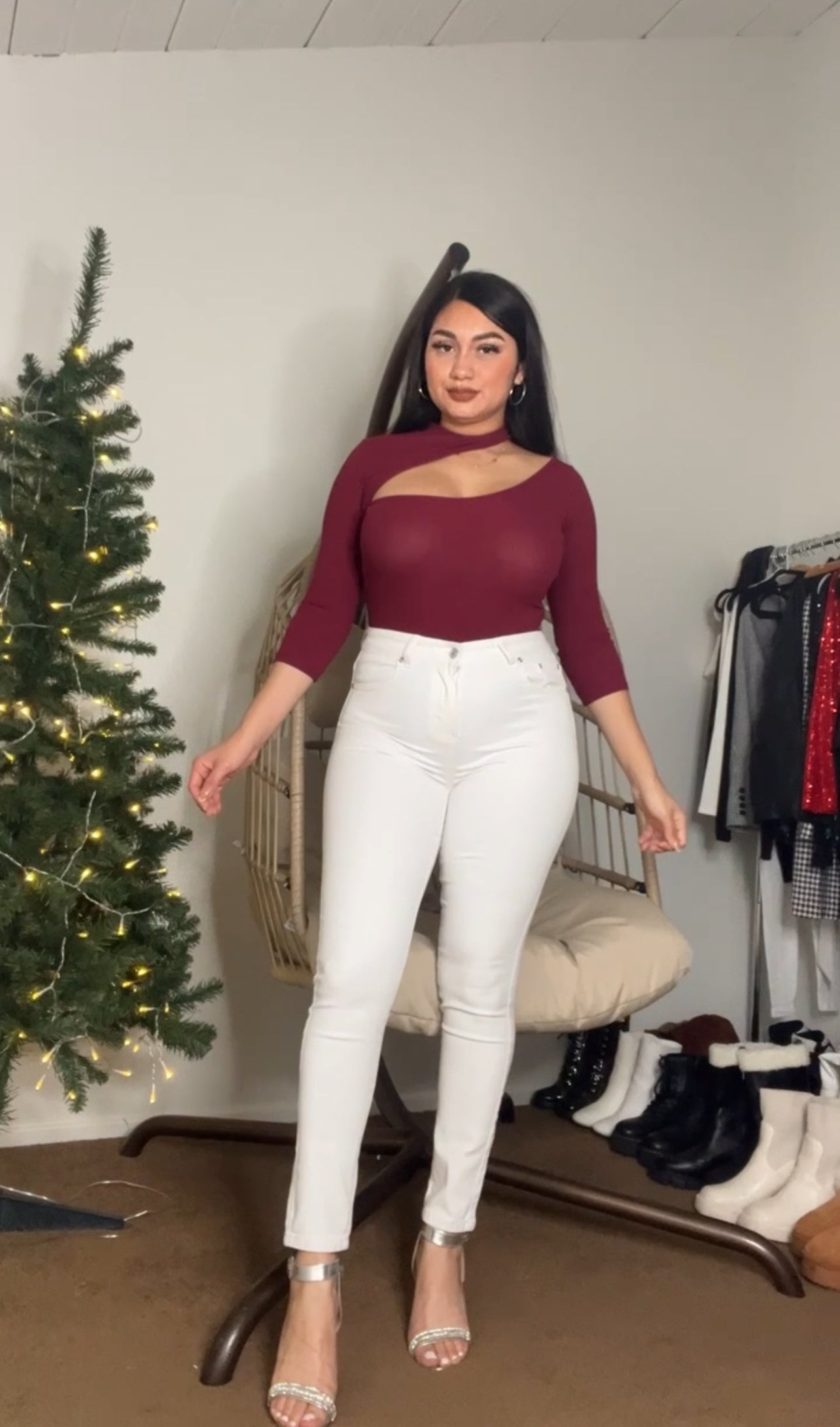 Karol High Waist Jeans - White