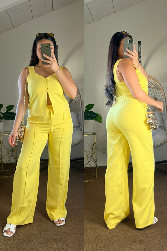 Gaby Yellow Set Pants & Top