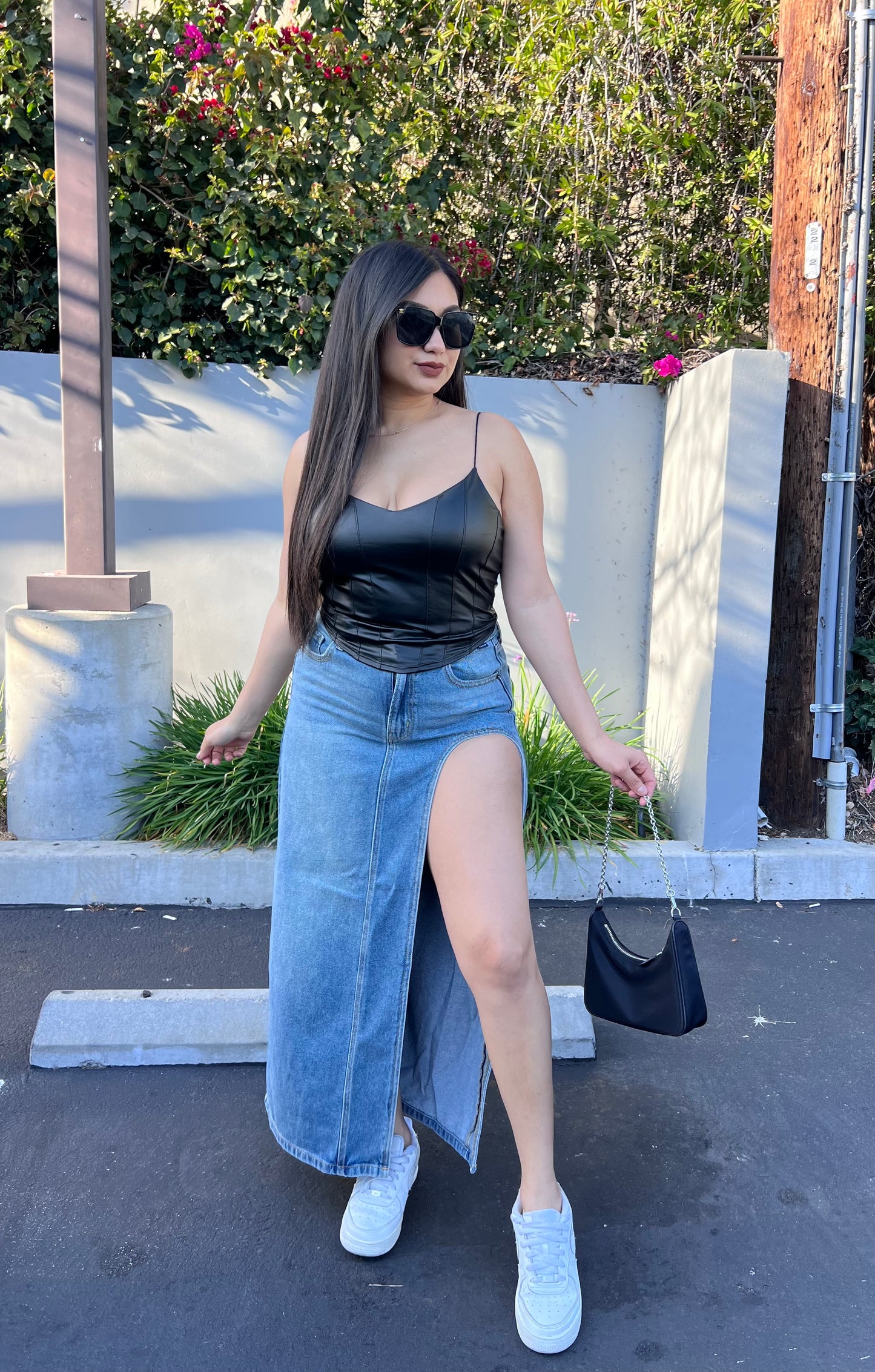 Lia Long Denim Skirt