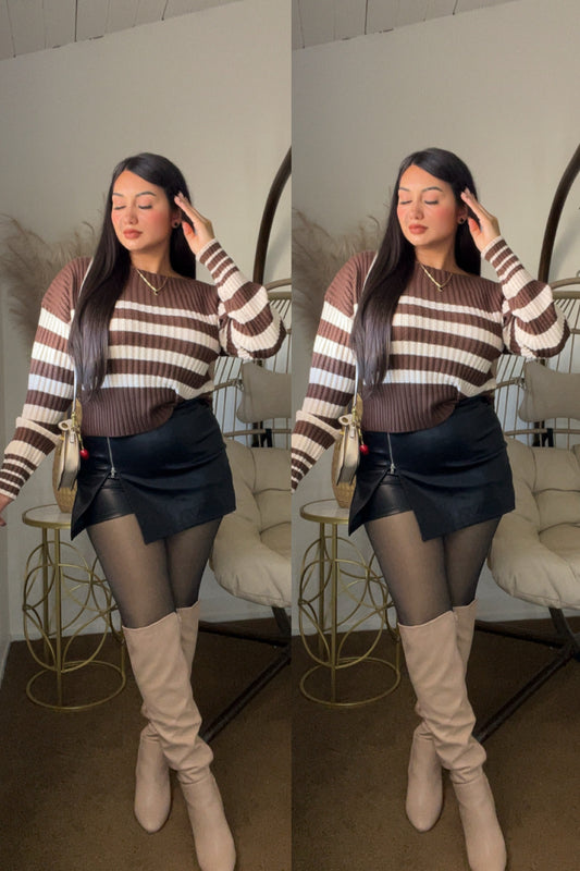 Emily Fall Sweater - Brown