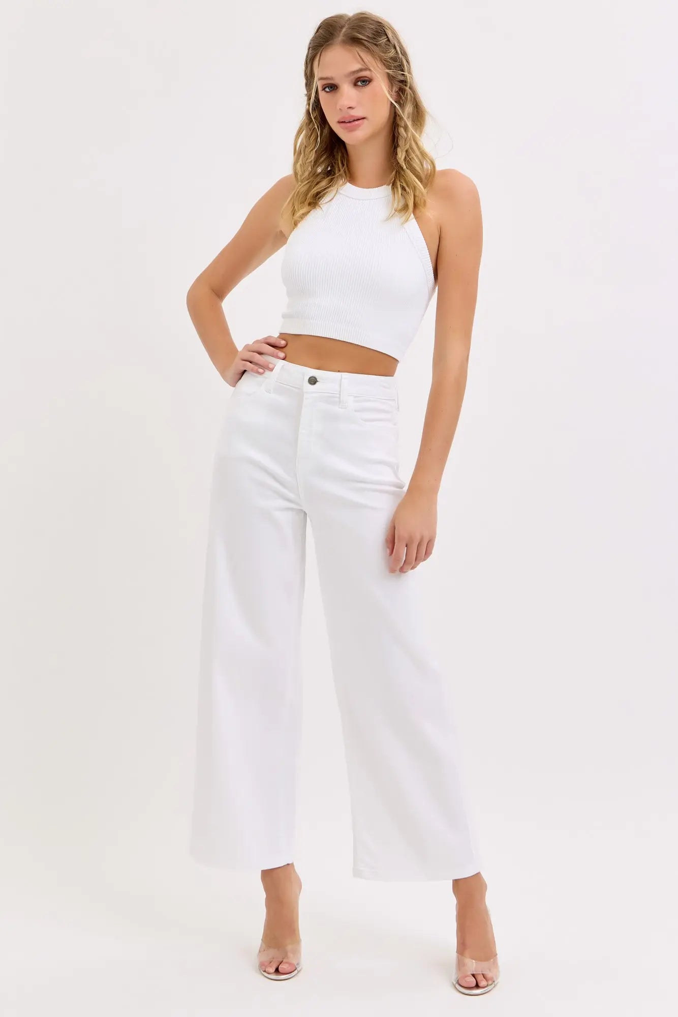 Hanna Wide Leg Jeans - White