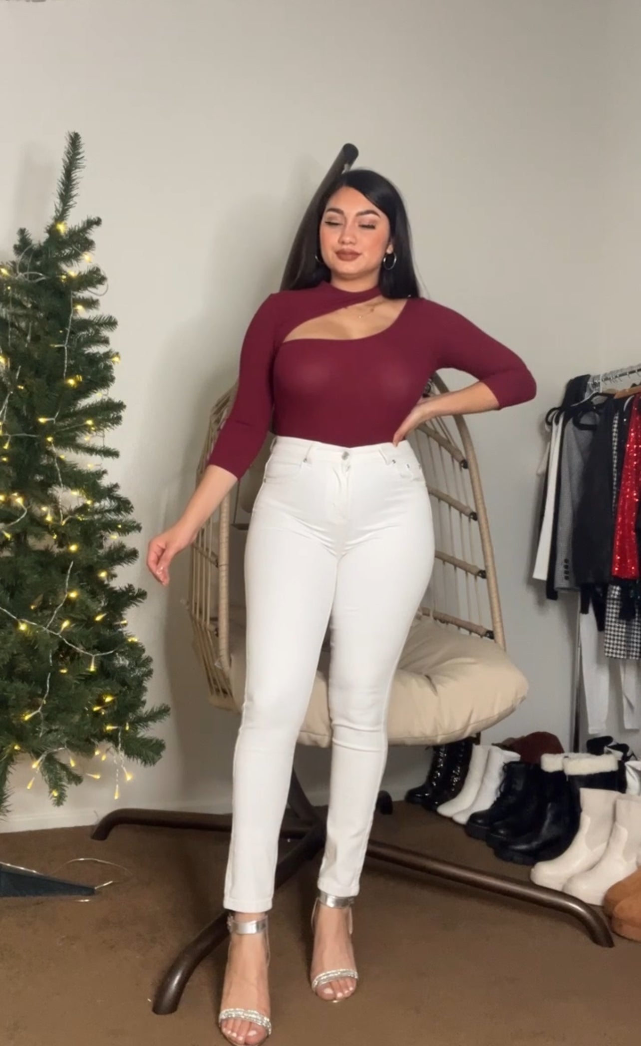 Karol High Waist Jeans - White