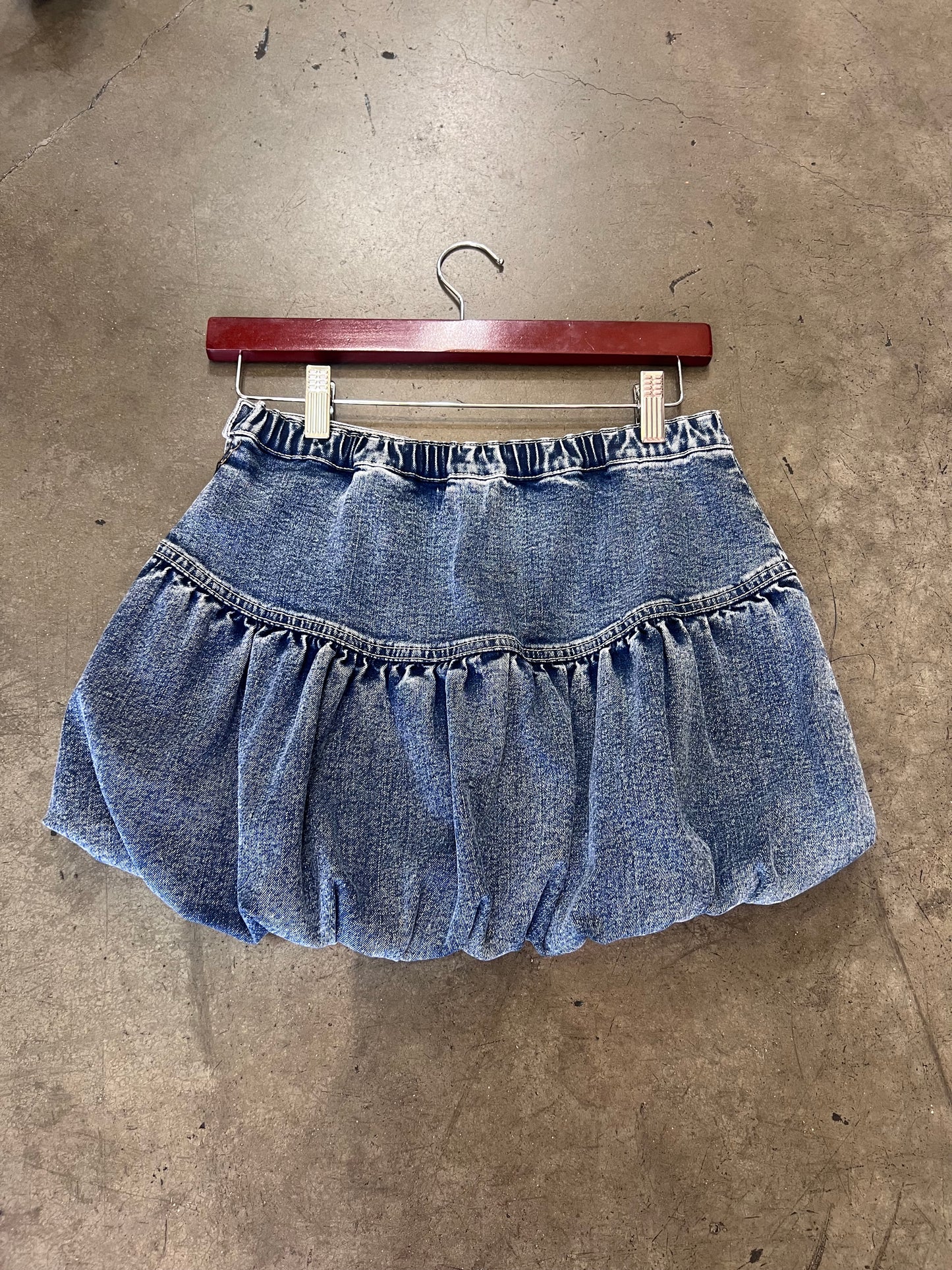 Trendy Bubble Denim Skirt