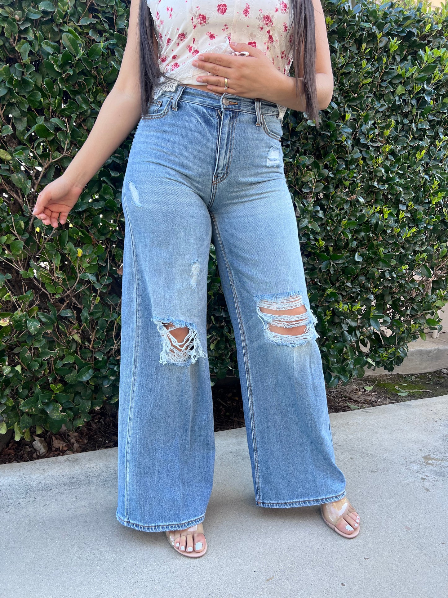 Mirna Tummy Control Wideleg Jeans