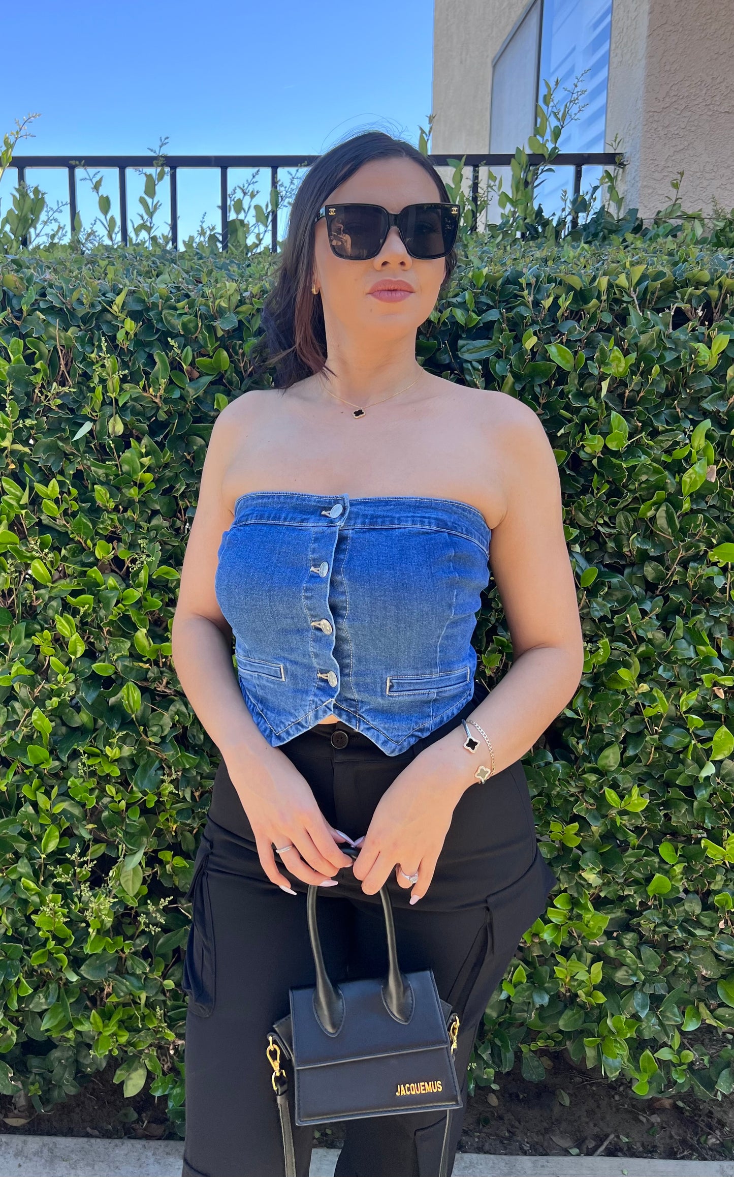 Yeri Denim Vest - Dark Blue