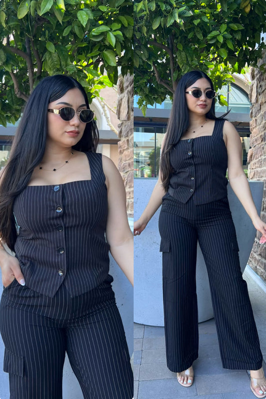 Olivia Button Down Vest Top