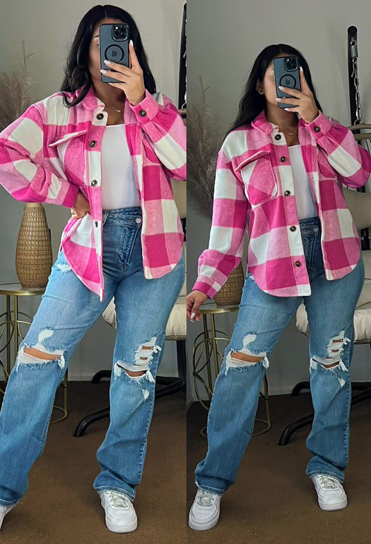 Pink Fall Flannel