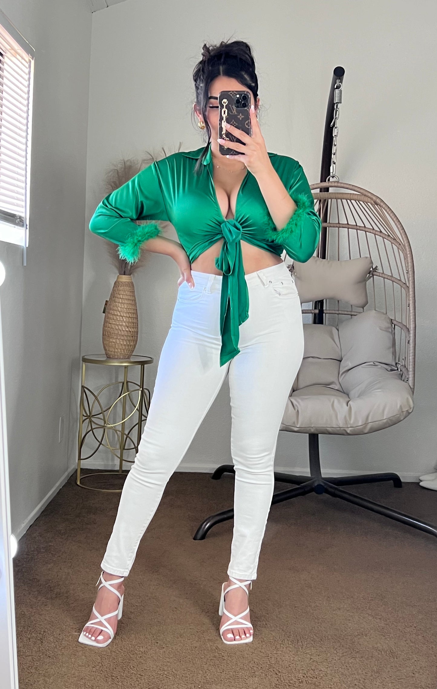 Karol High Waist Jeans - White
