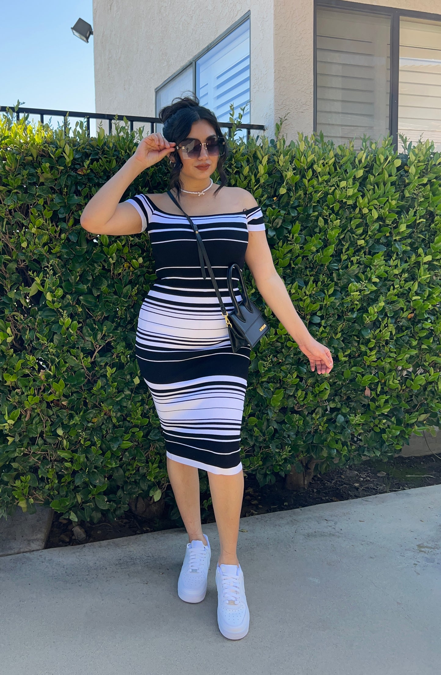 Dalia Shoulder Midi Dress