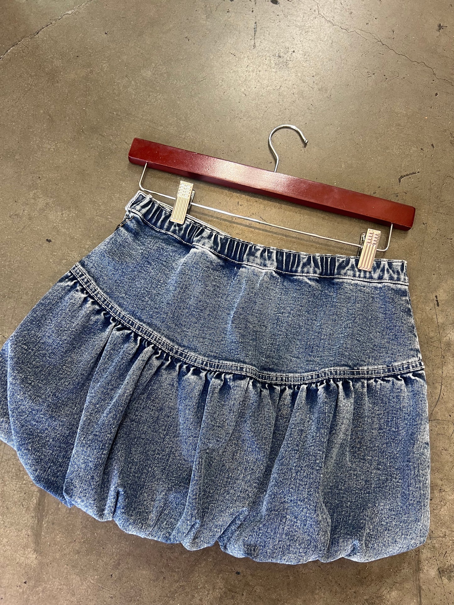 Trendy Bubble Denim Skirt