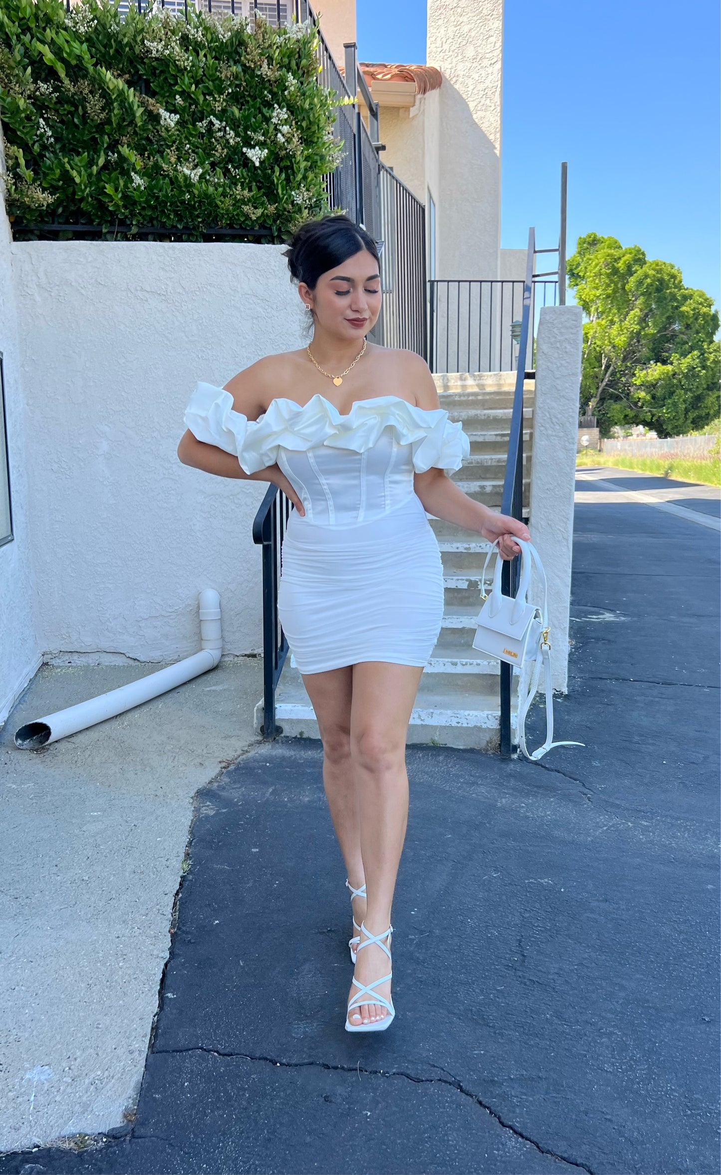 Paris Mini Dress - Off White