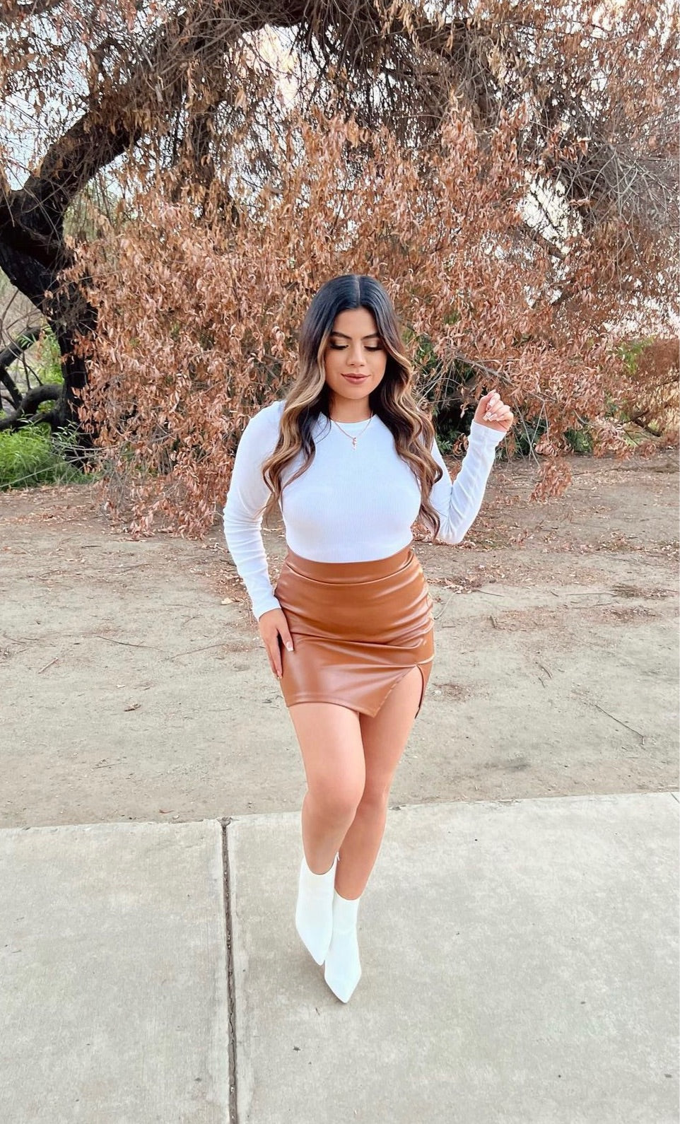 Stacy Leather Skirt