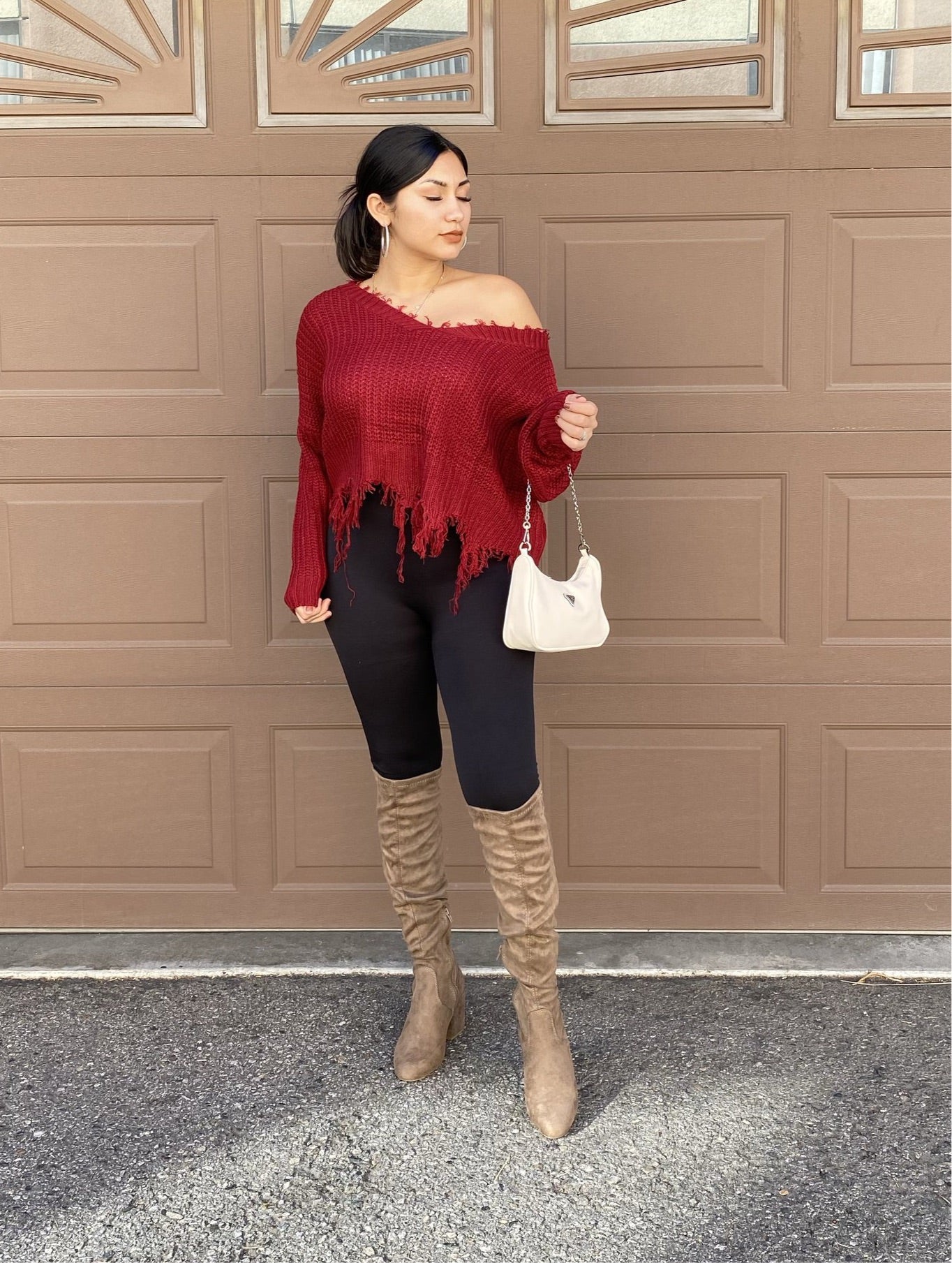 Sharon Sweater Top - Burgundy