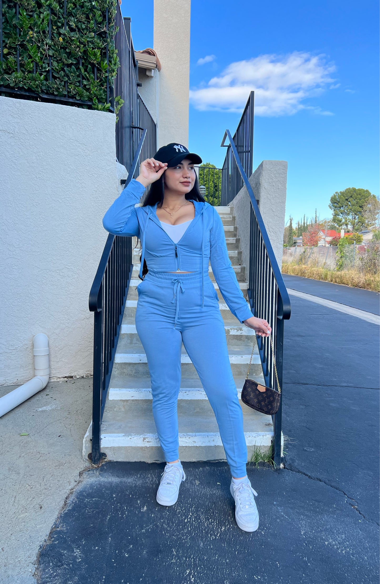 Nataly Pants Set - Baby Blue