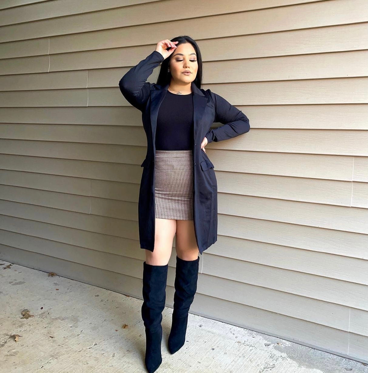 Sofia Long Cardigan - Black