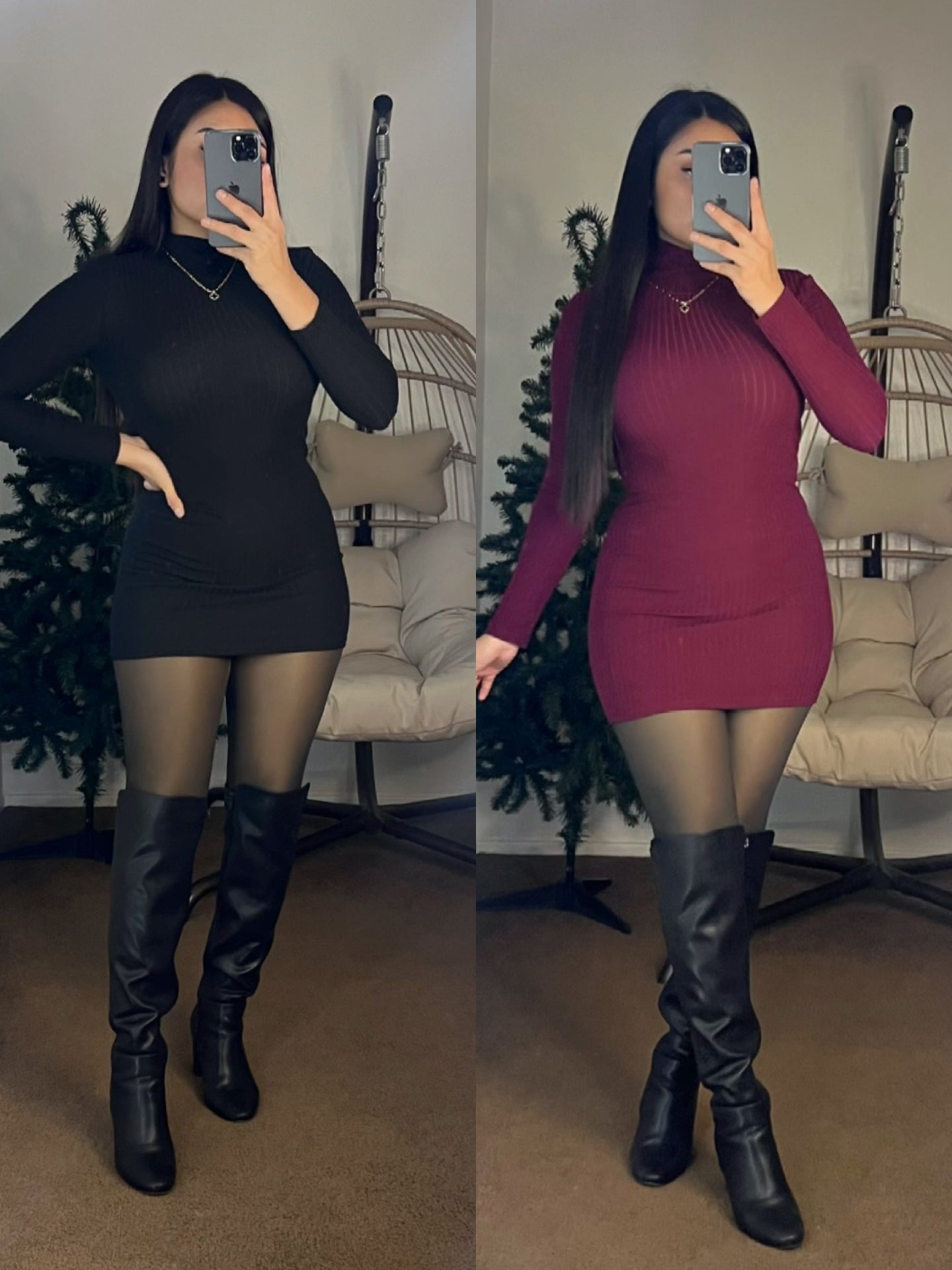 Ali Basic Turtleneck Dress