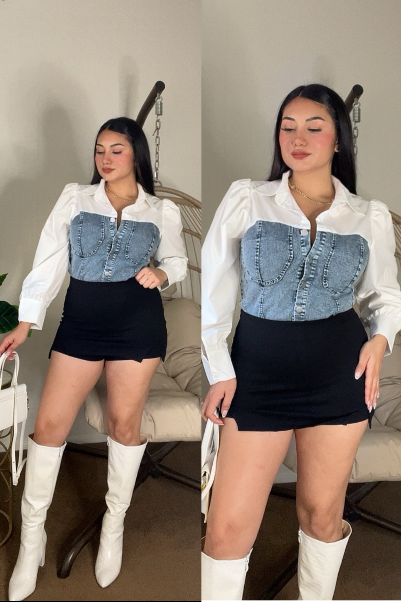 Denim On Denim Top