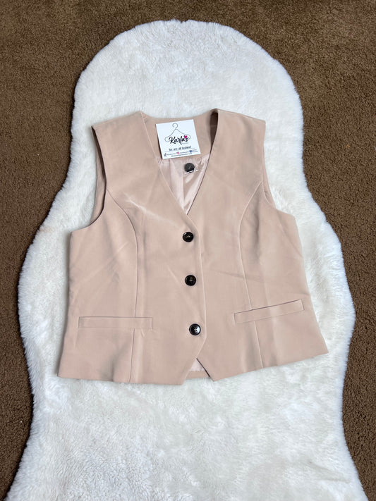 Sofia Top Vest - Beige