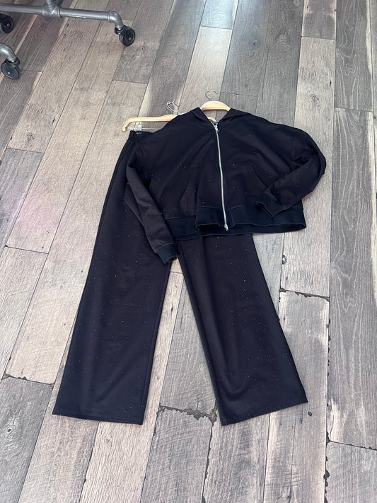 Cara Full Rhinestone Oversize Set ( Pants & Shirt )