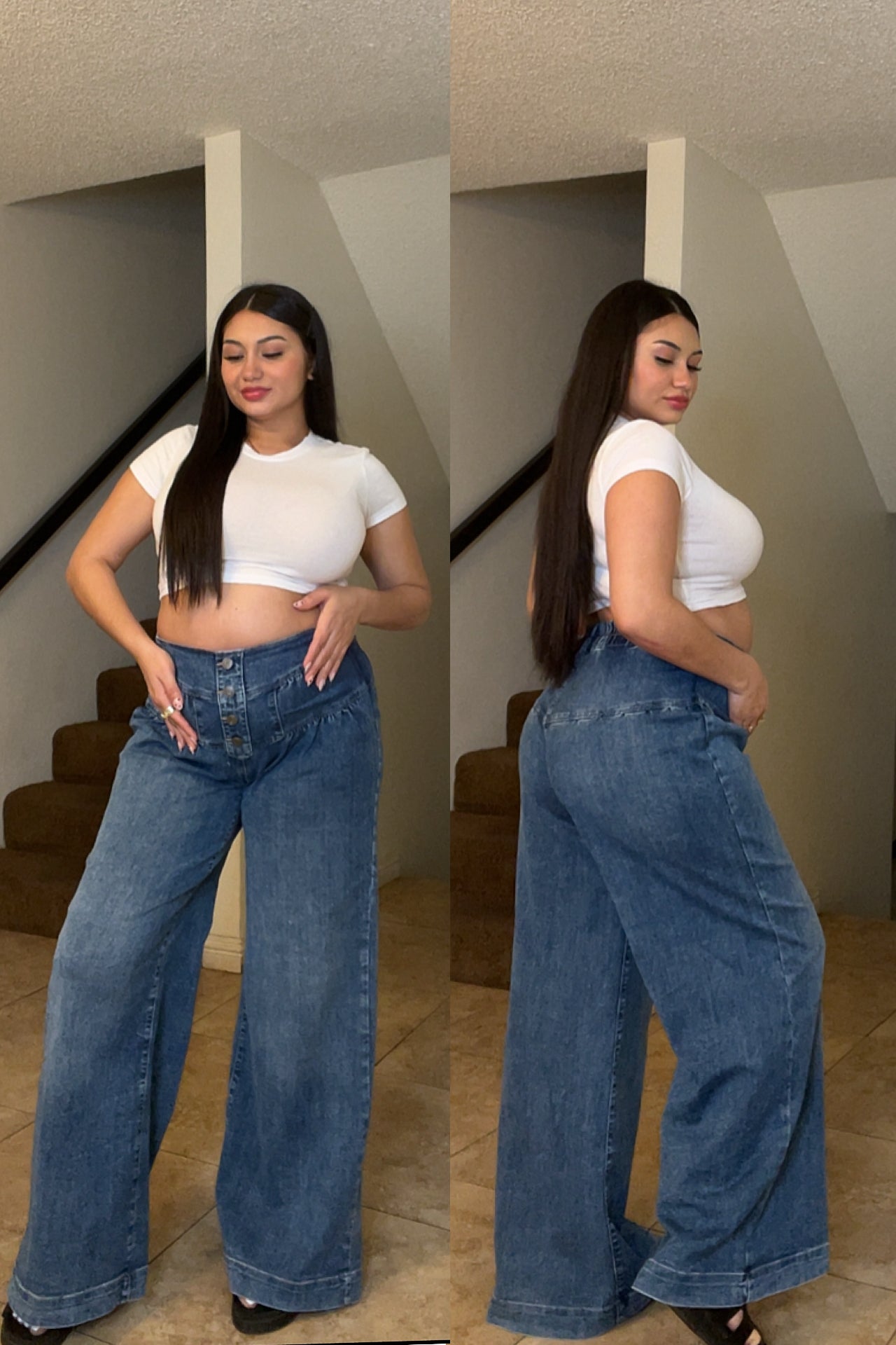 Celina High Rise Wide Leg Pants Good Stretch