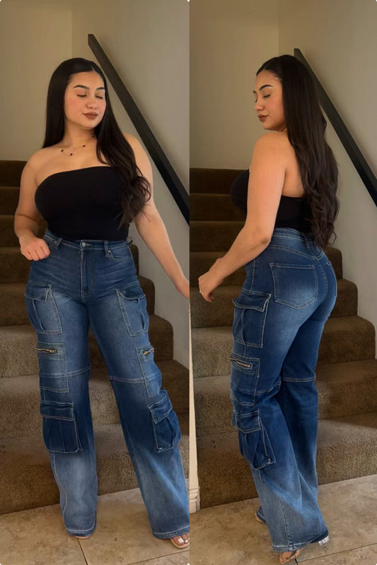 Madison Cargo Denim Jeans