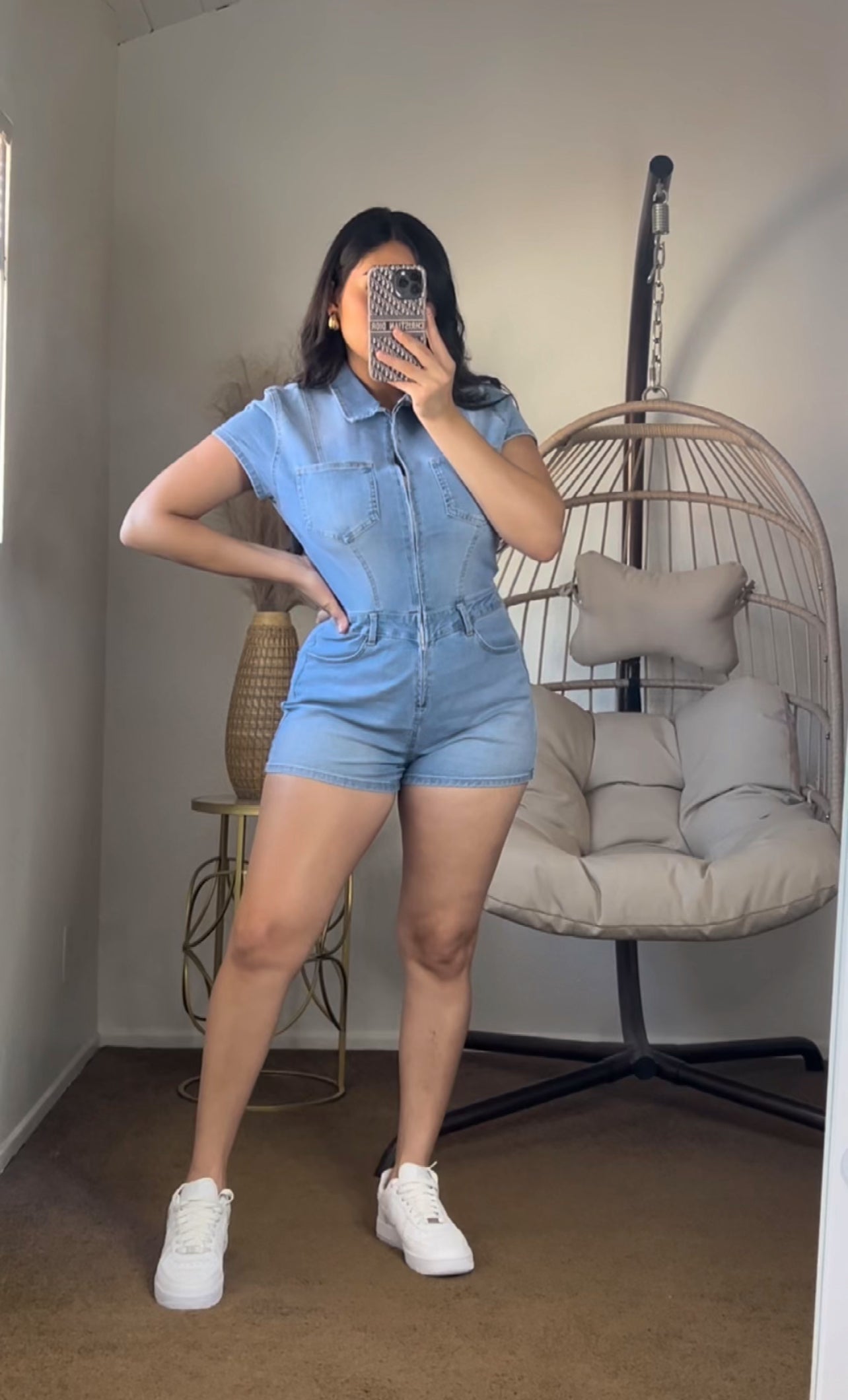 Favorite Denim Romper- Ligth Blue