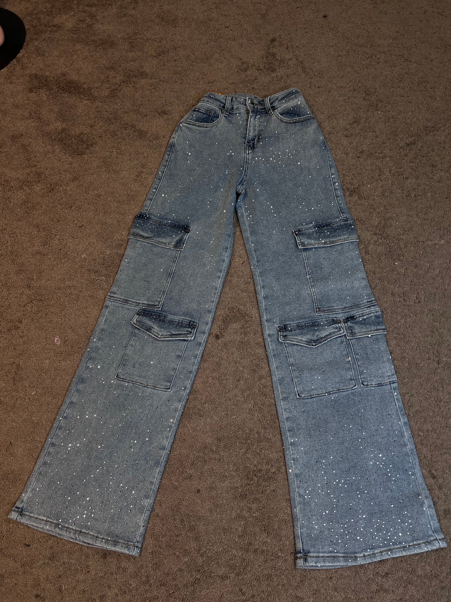 Shiny Cargo Jeans