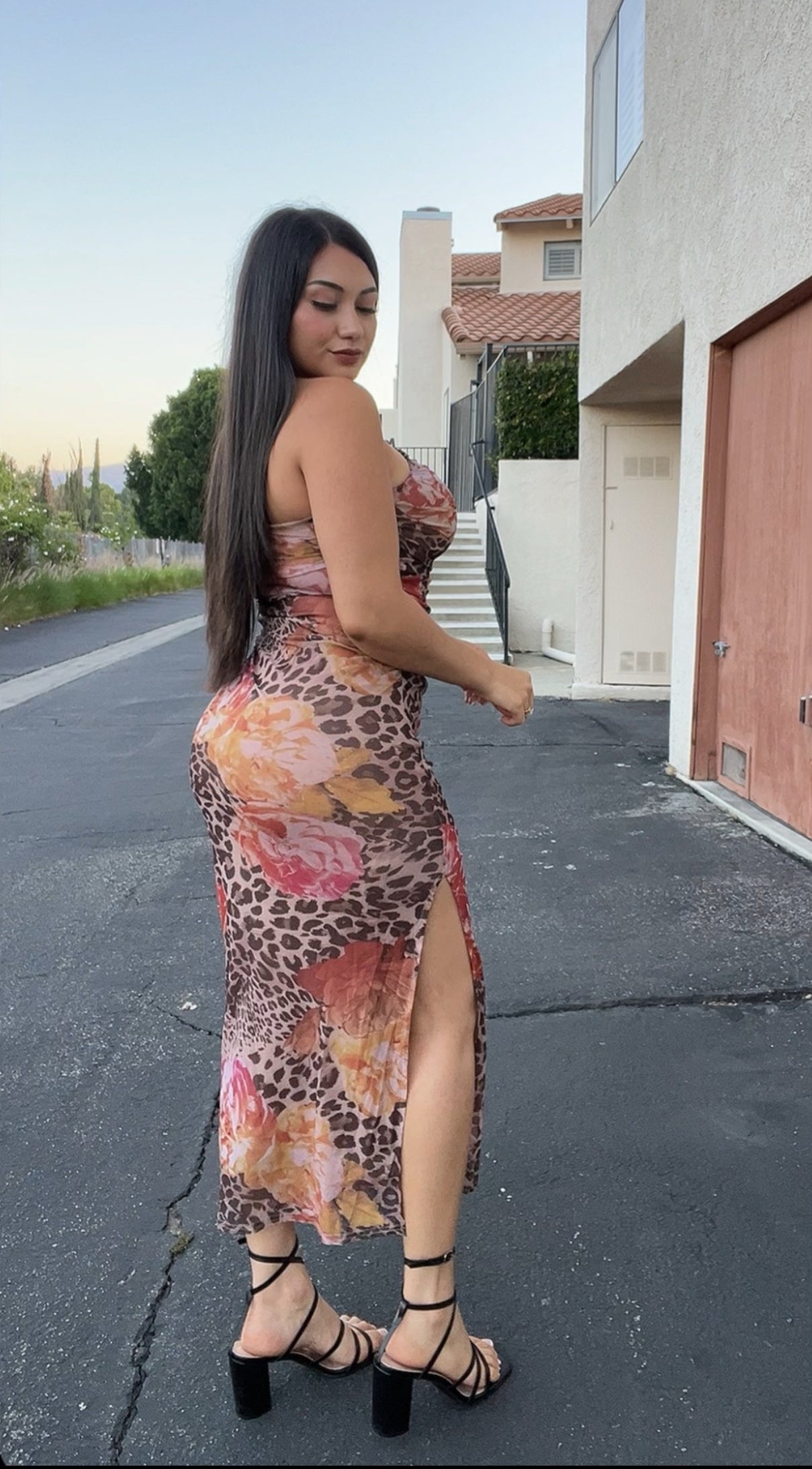Floral Cheetah Dress