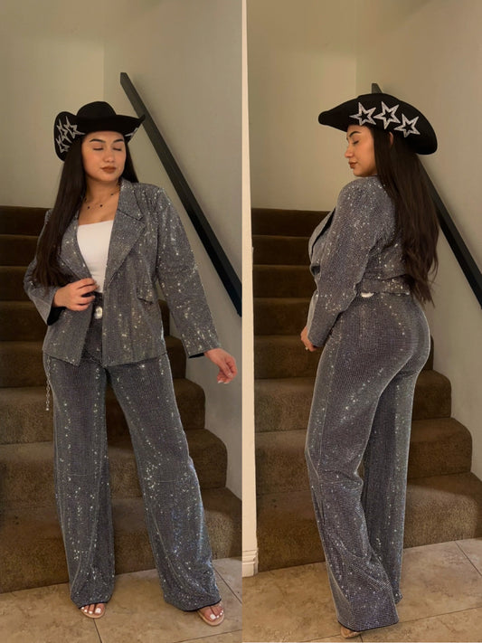 Fancy Full Rhinestone Pants