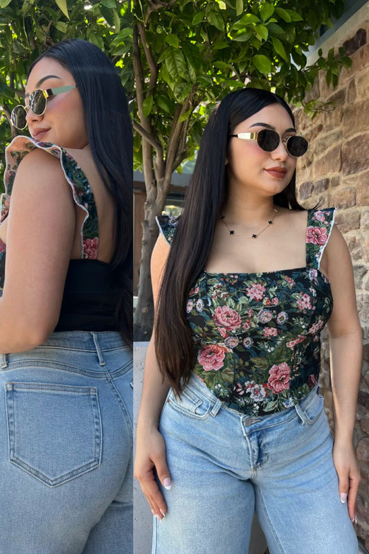 Floral Stretch Corset