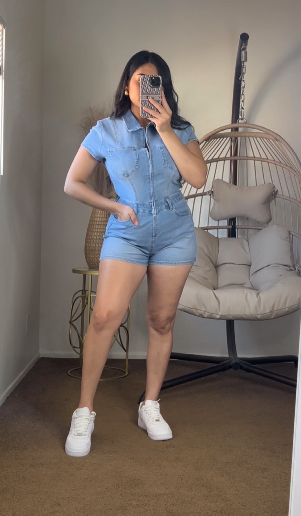 Favorite Denim Romper- Ligth Blue