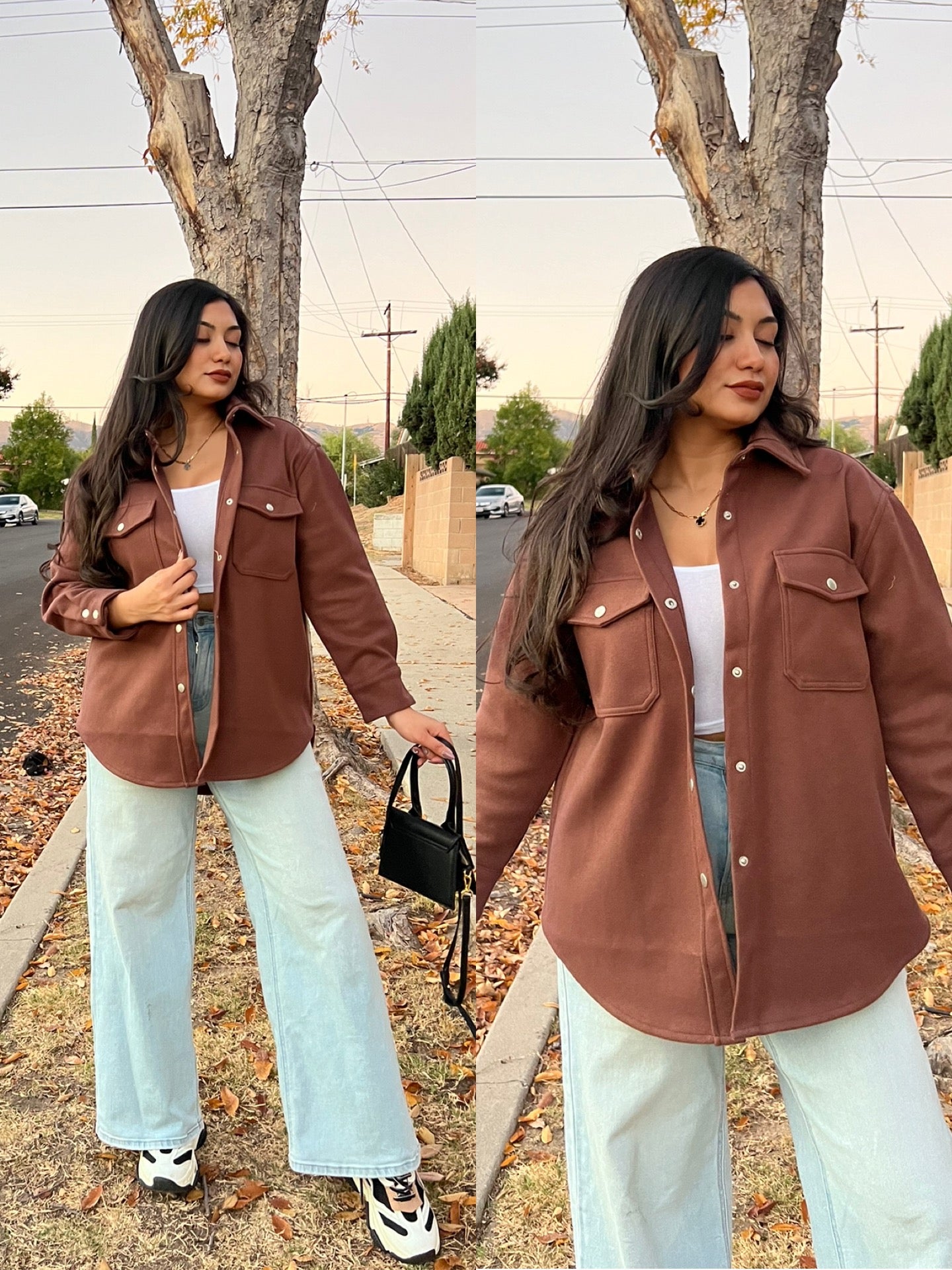 Fall Season Oversize Brown Jacket