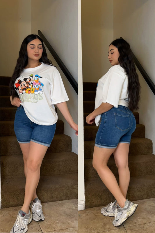 Katy Denim Short With Stretch