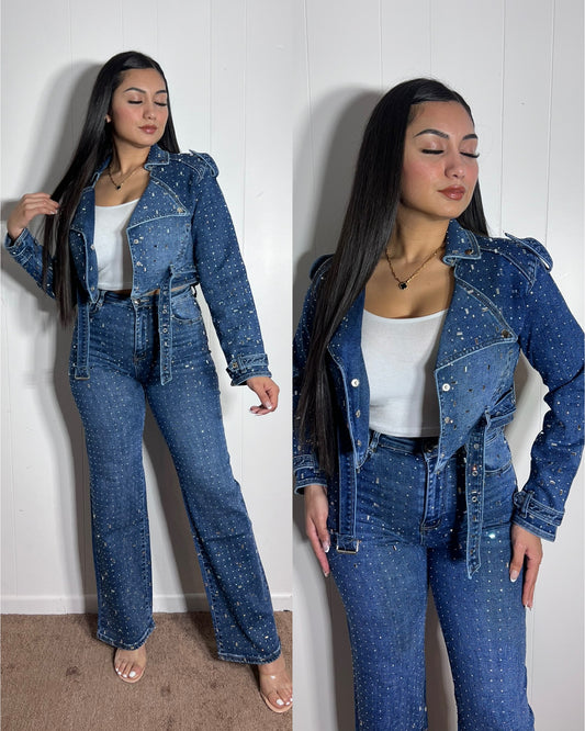 Flash On Cropped Denim Jacket Only Jacket