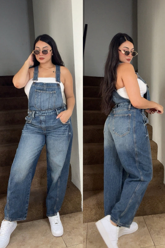 For Everyday Barrel Denim Jumpsuit Overalls