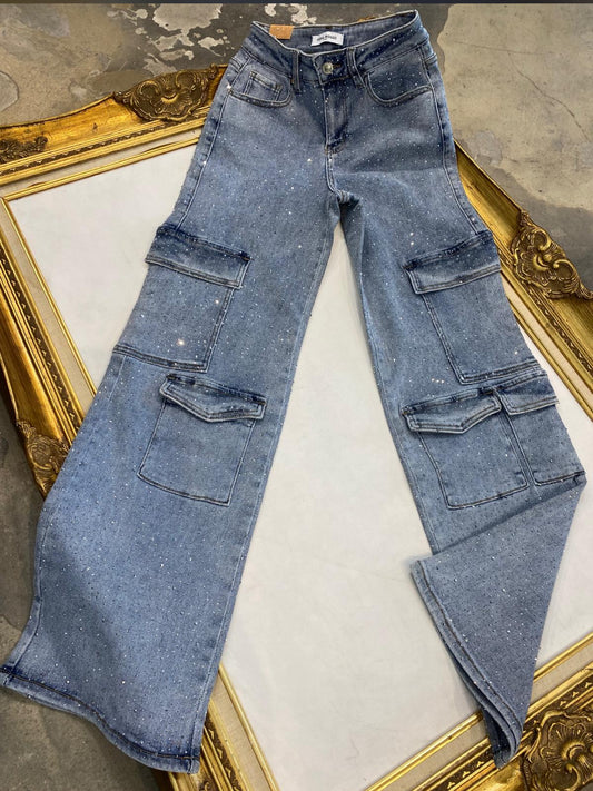 Shiny Cargo Jeans