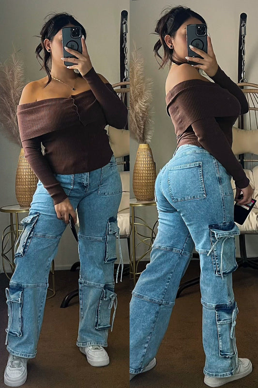 Karina Cargo Jeans ( Good Stretch )
