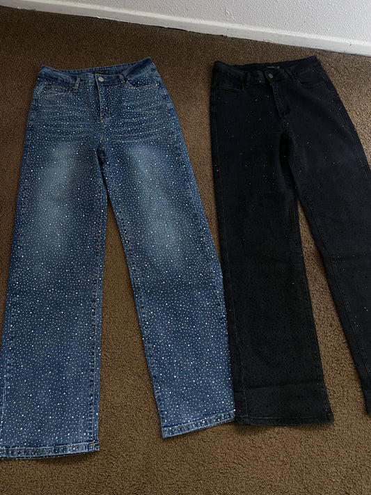 Nidia Full Rhinestone Jeans