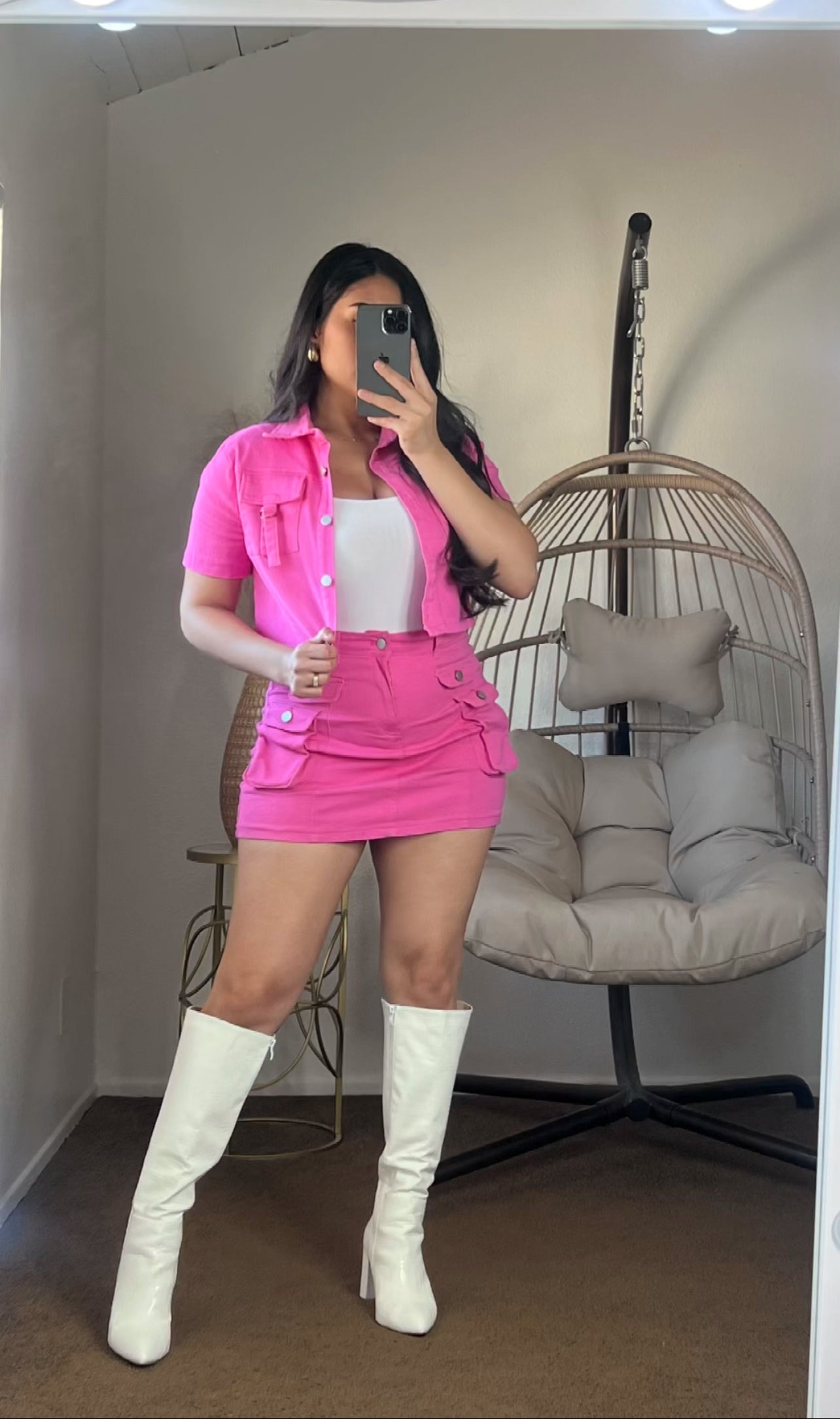 Cute Cargo Pink Skirt