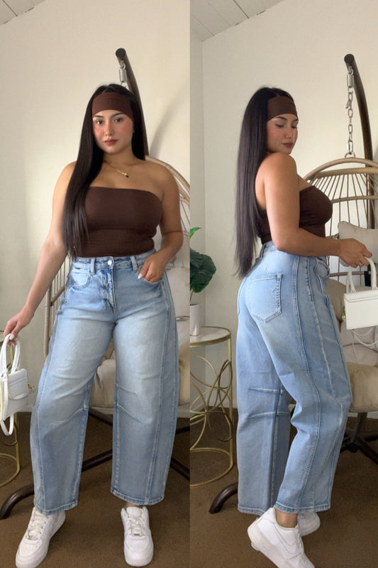 Trendy Barrel Jeans ( Relax Fit)