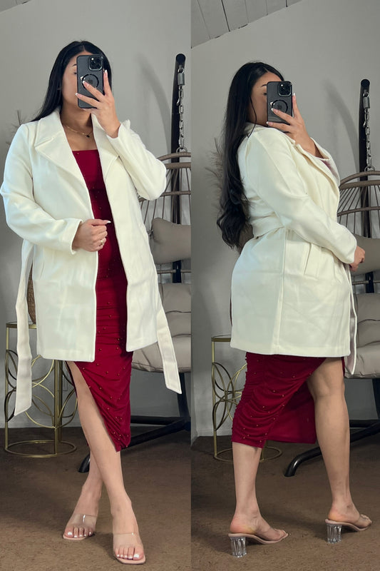 Cristina Elegant Coat - Ivory