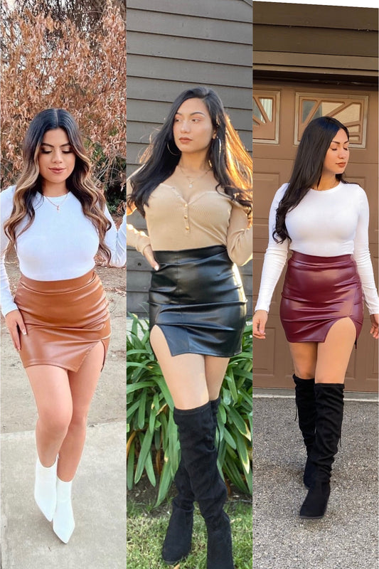 Stacy Leather Skirt