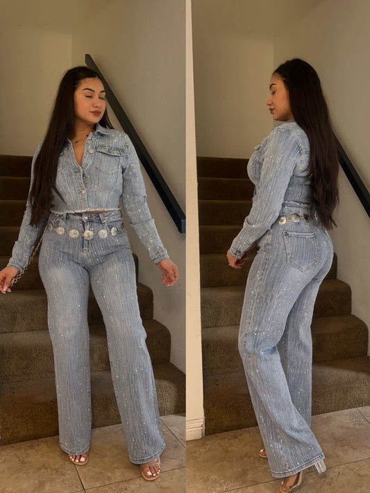 Full Rhinestone Jeans