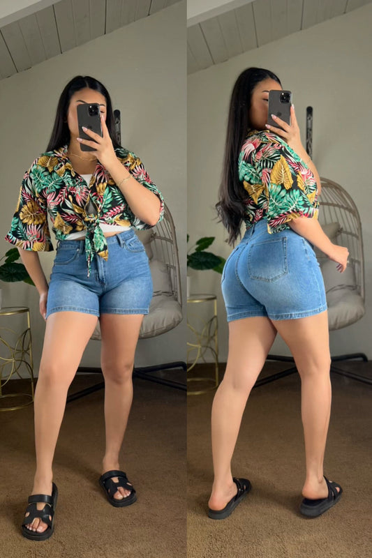 Besy Boyfriend Denim Short